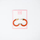 Burnt Orange Mini Hoop Earrings