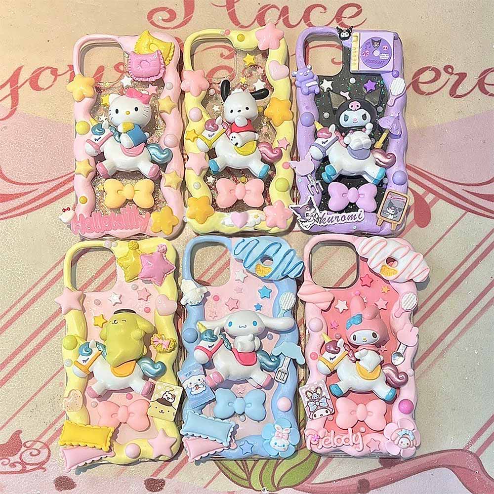 Handcrafted Carousel Amusement Park Cream Gel Phone Case | ZAKAPOP