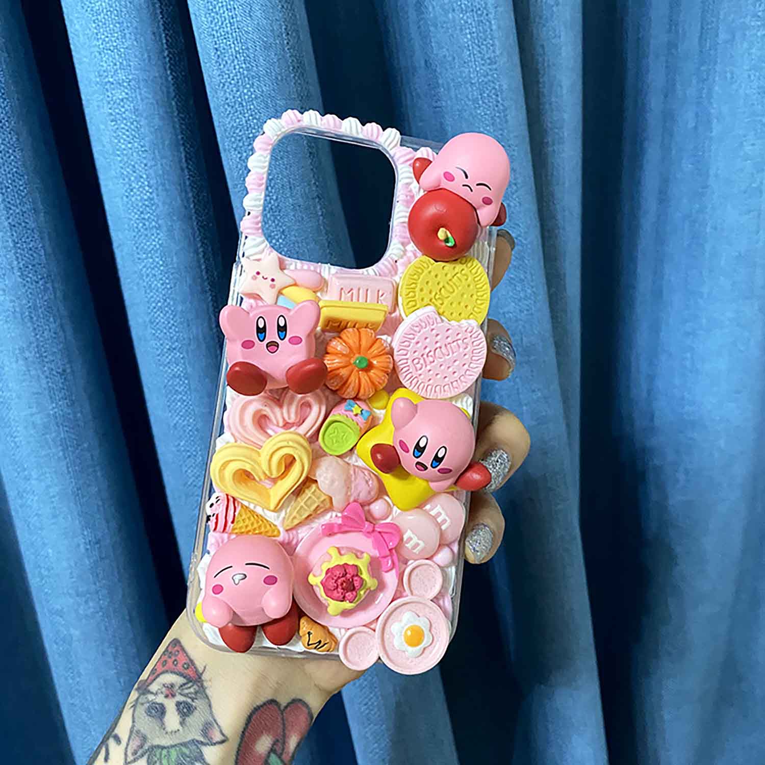 Handmade Cute Kirby Doll Cream Phone Case (Customizable) | ZAKAPOP
