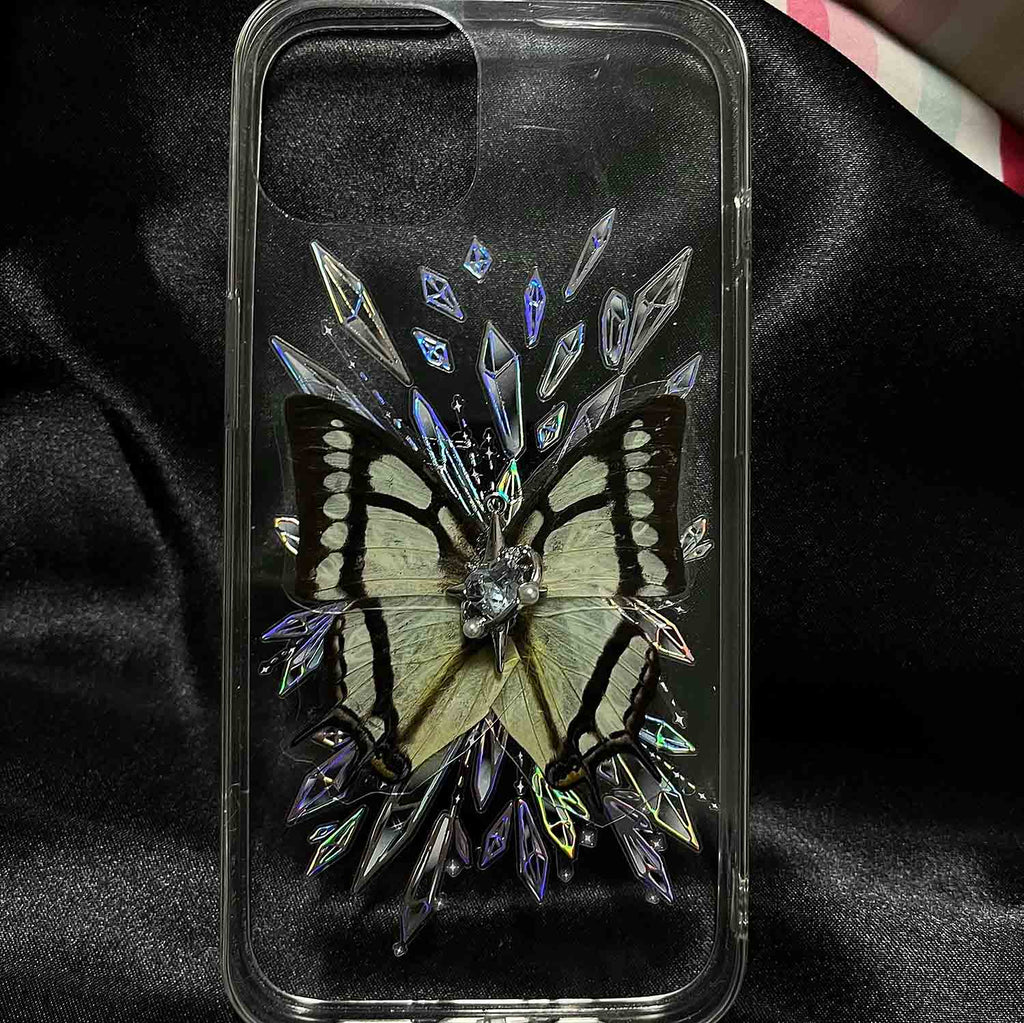 Handmade Gothic-Style Butterfly Specimen Resin Phone Case | ZAKAPOP