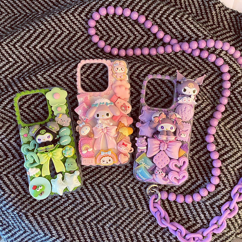 Cute Bow Trimmed Handmade Role Phone Case | ZAKAPOP