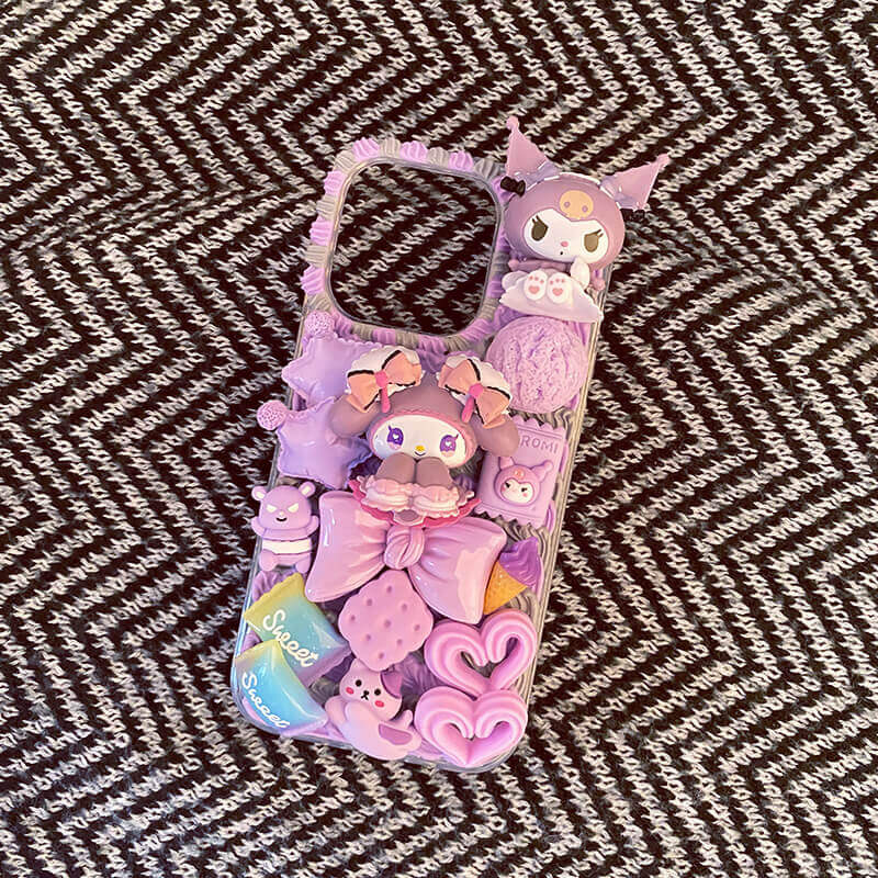 Cute Bow Trimmed Handmade Role Phone Case | ZAKAPOP