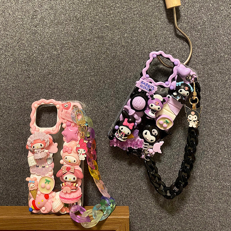 Handmade Lolita Character Fringe Cream Phone Case | ZAKAPOP