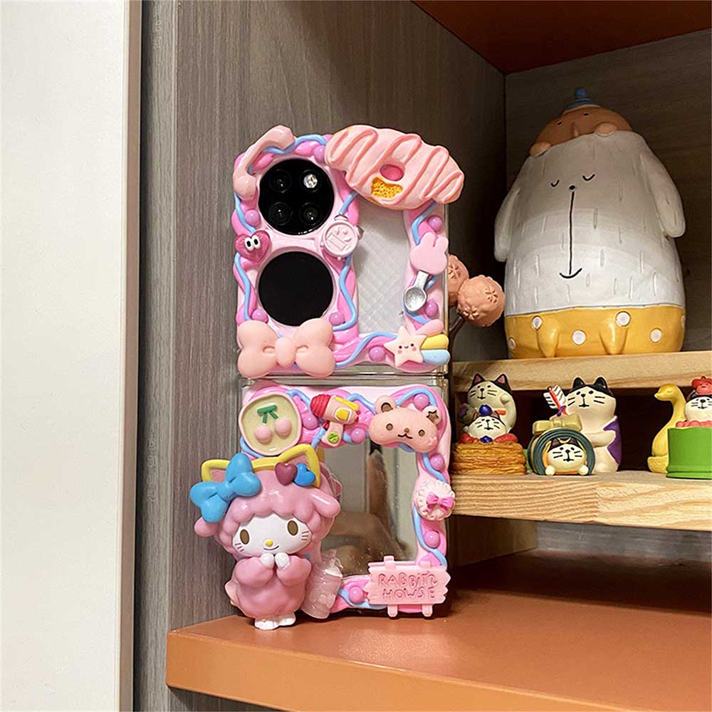 Handmade Mirror Cream Phone Case (Customizable) | ZAKAPOP