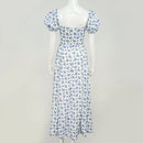 Summer Women Puff Sleeve Floral Printed Dress,Long Dresses,Woman Clothing,Dress Women,Women's Elegant Dresses,Sexy Costume Women