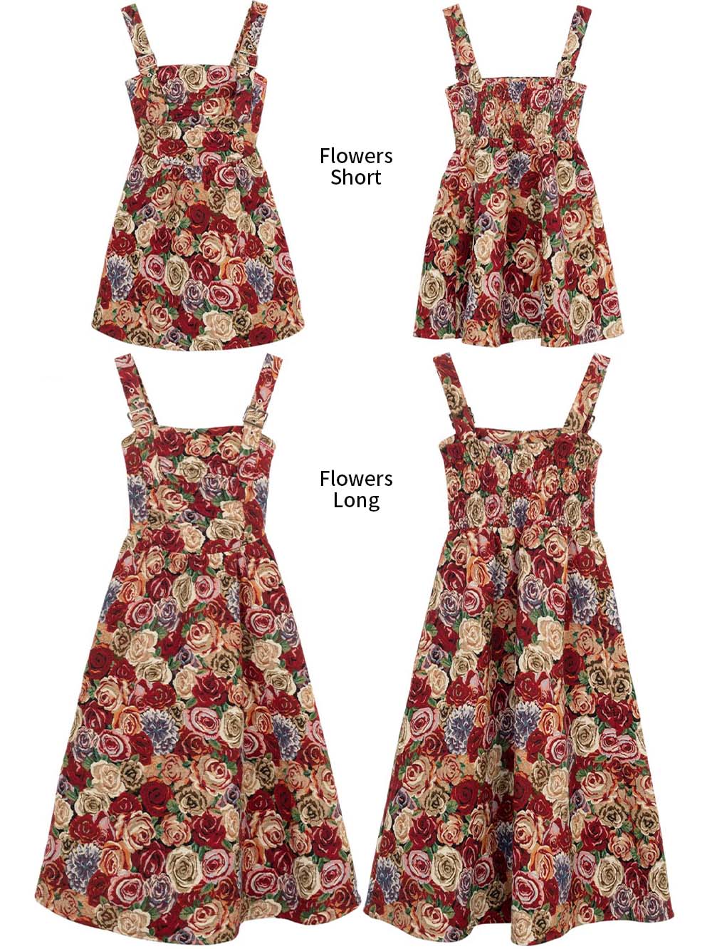 High-End Jacquard Oil Painting Style Pinafore Dress | ZAKAPOP