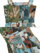 High-End Jacquard Oil Painting Style Pinafore Dress | ZAKAPOP