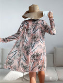 Women's Coconut Tree Print Three-Piece Set Swimsuit with Long-Sleeve Ins Hoodie | ZAKAPOP