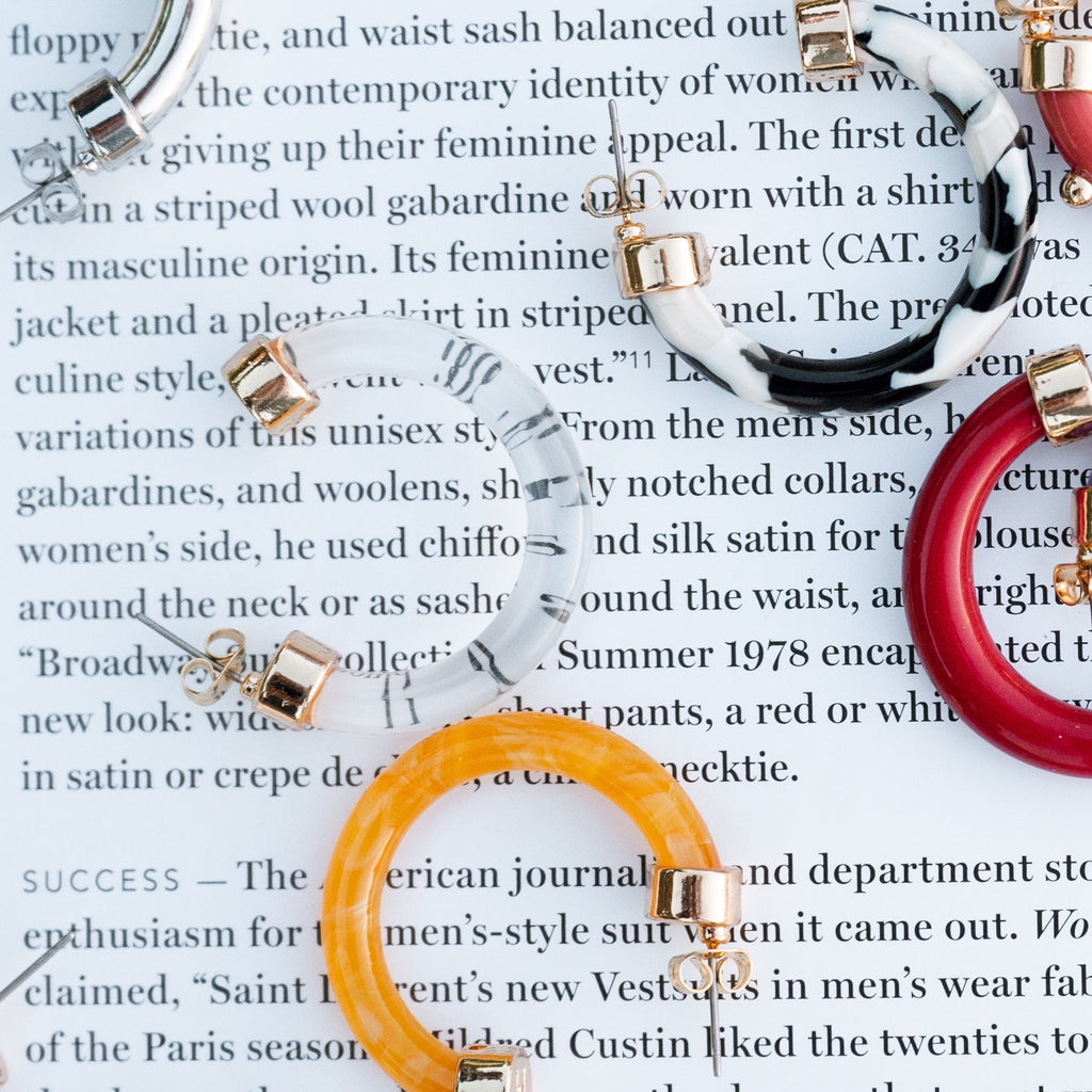 Clear Mini Hoop Earrings