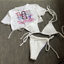 Hot Babe Triple Strap Bikini Set | ZAKAPOP