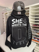 She Wants the Diesel | Funny Men's and Women's Black Country Hoodie