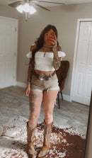 Liv Lace Trim Crop Top