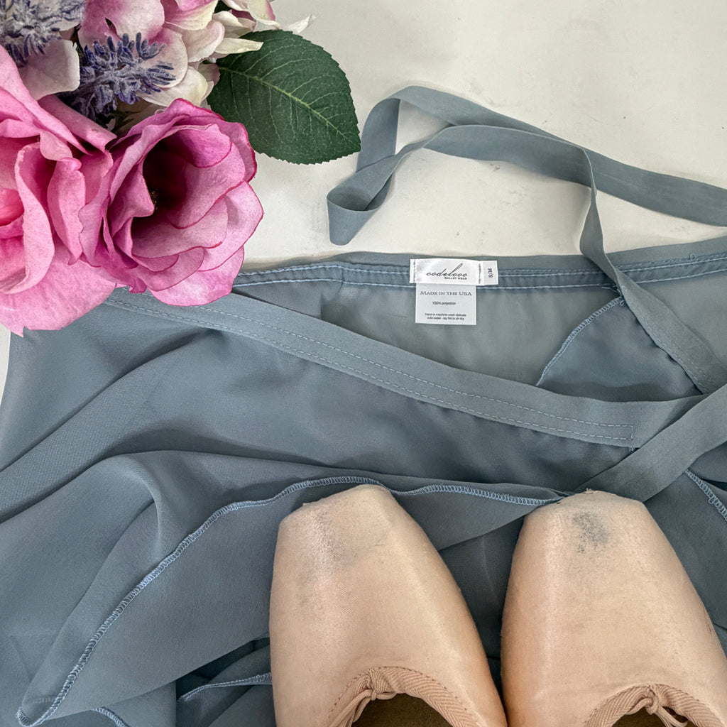 Chiffon Ballet Wrap Skirt - Womens Classical Glacier Blue Skirt