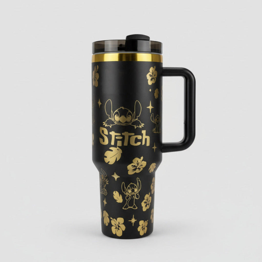 40oz Stainless Steel Tumbler with Handle - Insulated Travel Cup