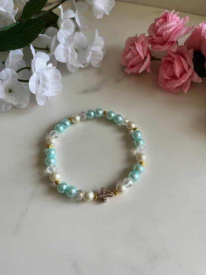Pearl Cross Bracelet Collection Christian Jewelry