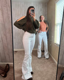 White Denim Bell Bottoms