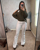 White Denim Bell Bottoms