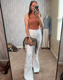 White Denim Bell Bottoms
