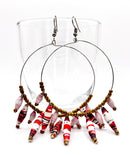 Ugandan Paper Bead Hoop Earrings