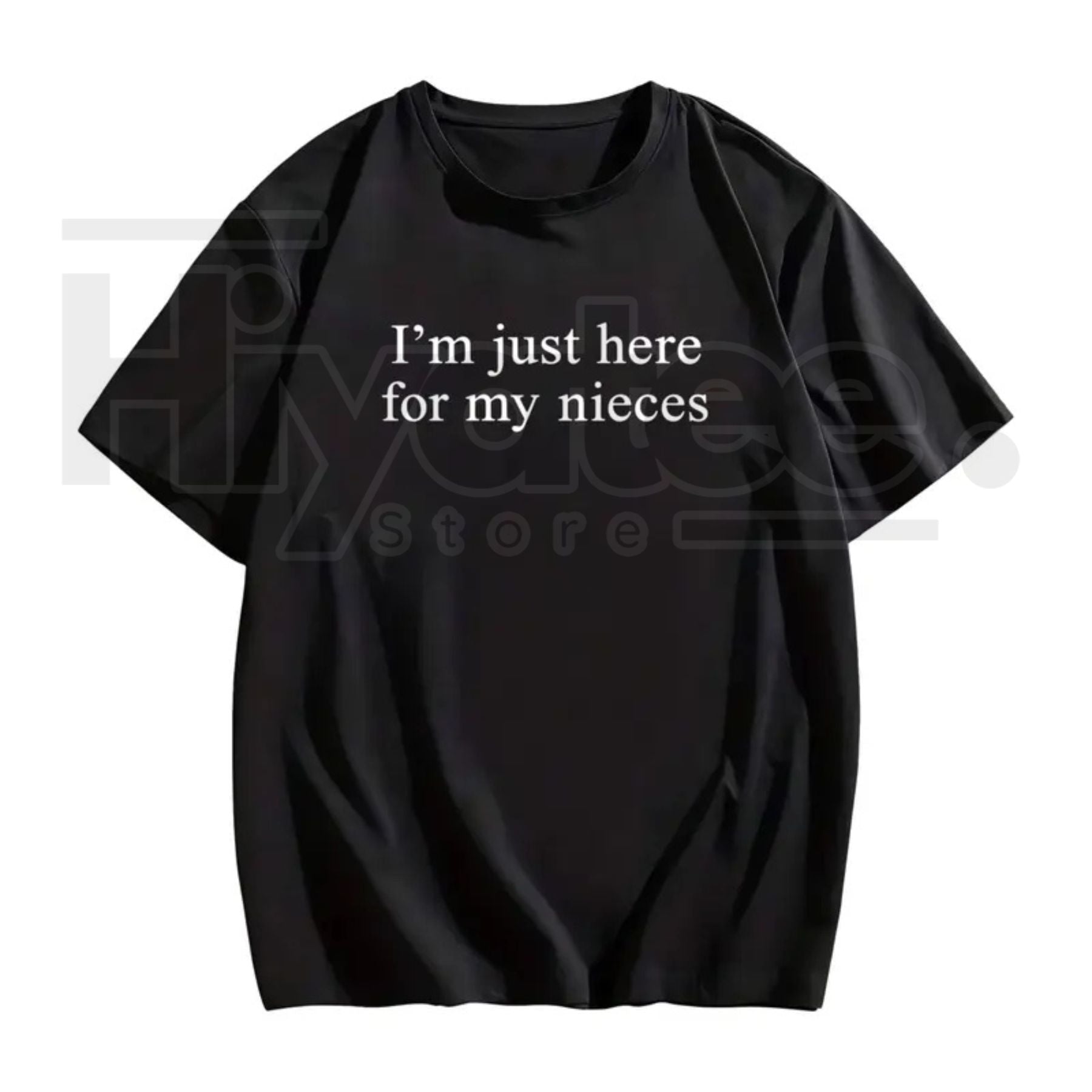 "I'm Just Here For My Nieces" – Funny Aunt and Uncle Family Graphic Top