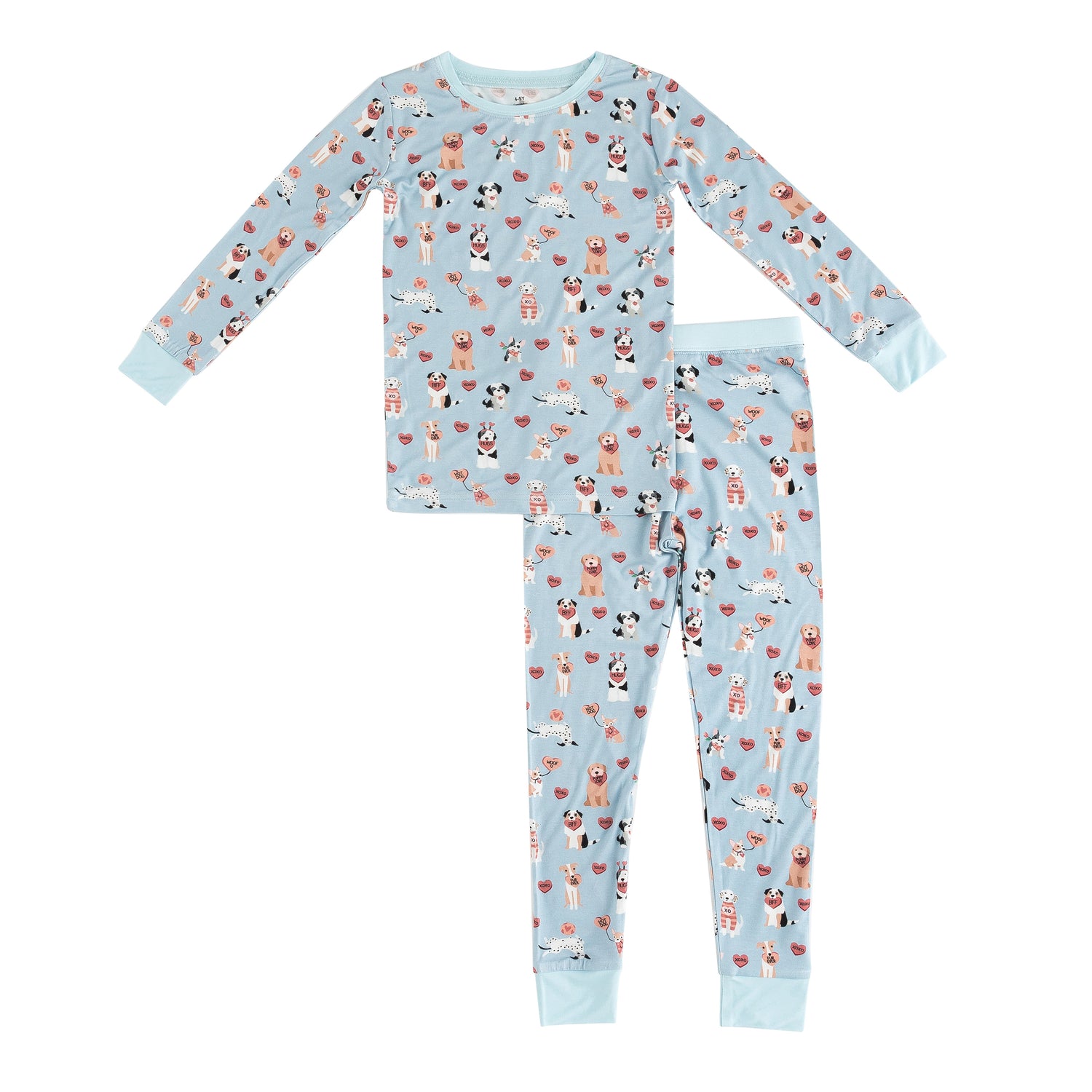 Pups &amp; Kisses (Long Sleeve PJ) - Blue