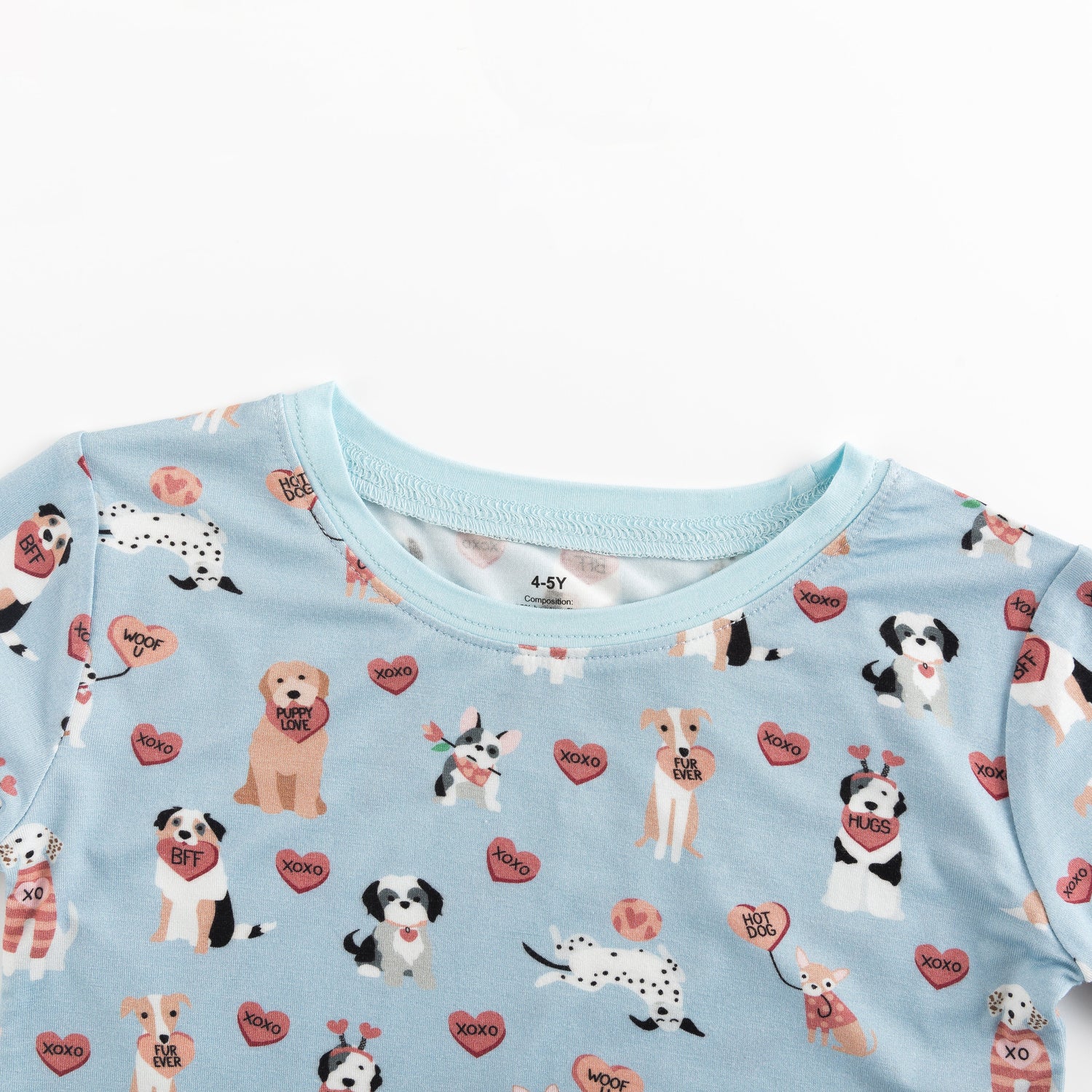 Pups &amp; Kisses (Long Sleeve PJ) - Blue