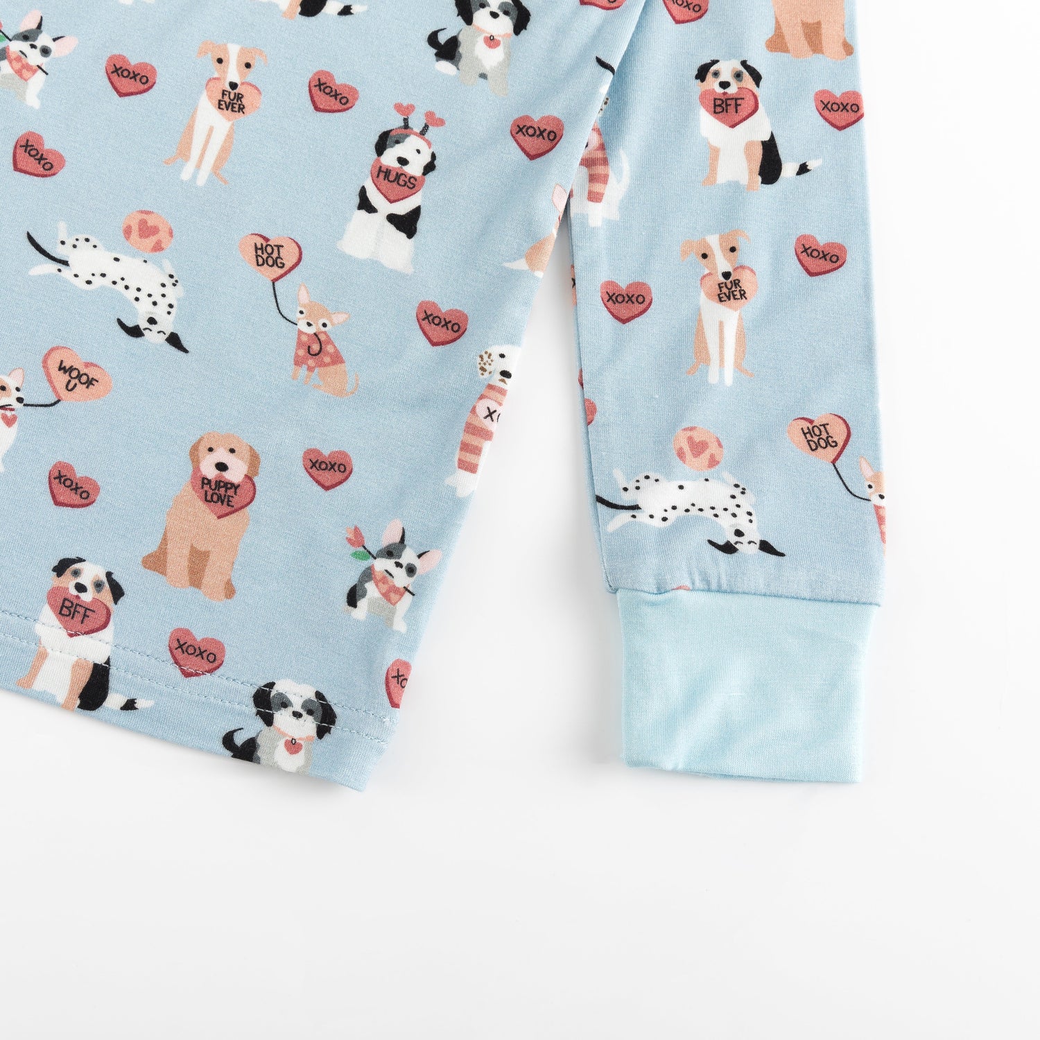 Pups &amp; Kisses (Long Sleeve PJ) - Blue