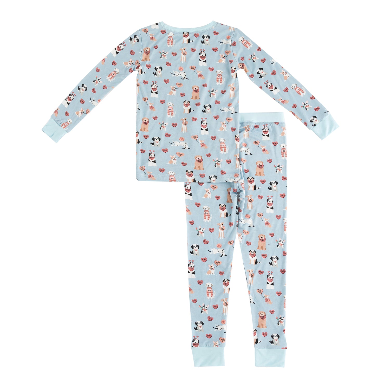 Pups &amp; Kisses (Long Sleeve PJ) - Blue