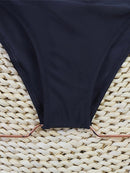 Lace-Up Back Ruched One-Piece Swimsuit | ZAKAPOP