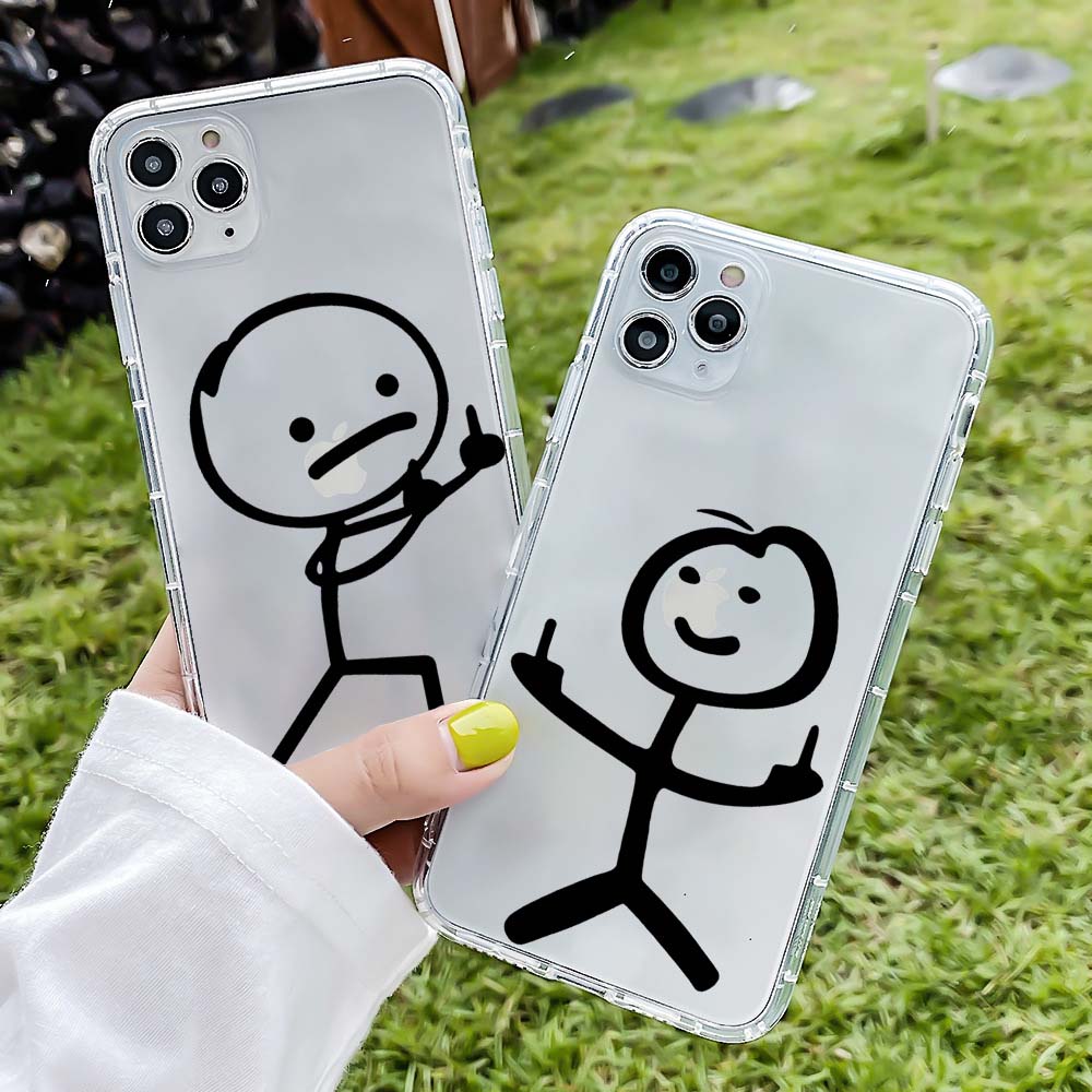Lightweight Transparent iPhone Soft Case with Funny Emoticons | ZAKAPOP
