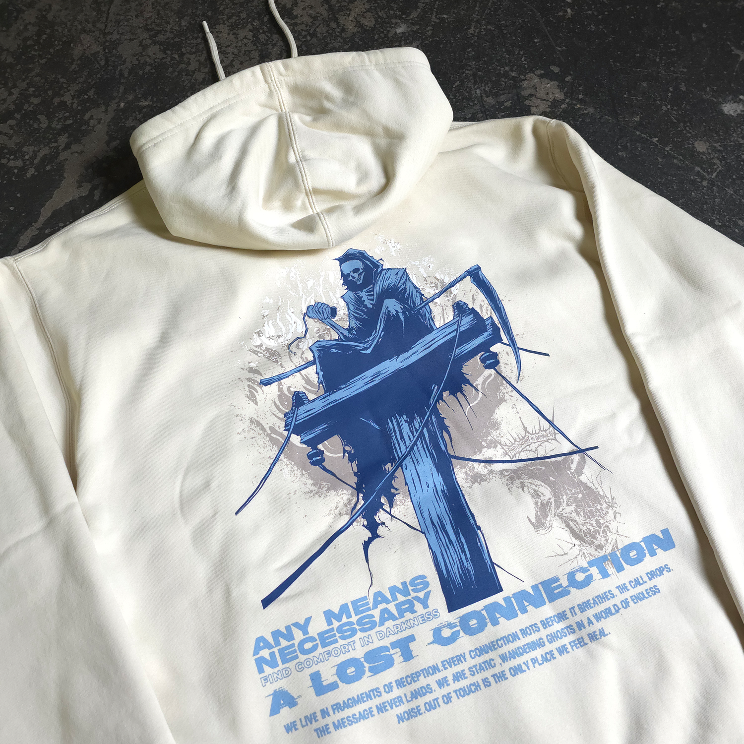 Lost Connection Pullover Hoodie Bone