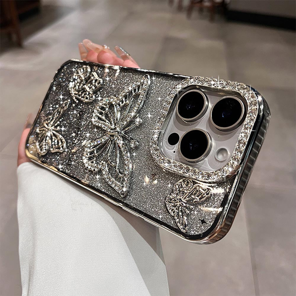 Luxury 3D Glitter Zircon Butterfly Phone Case | ZAKAPOP