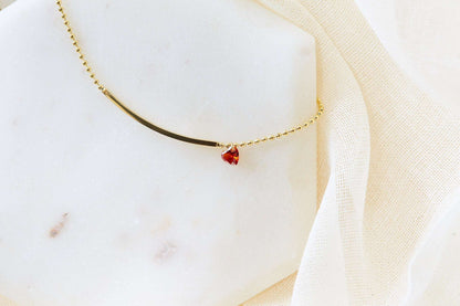 Red Crystal Heart Bracelet