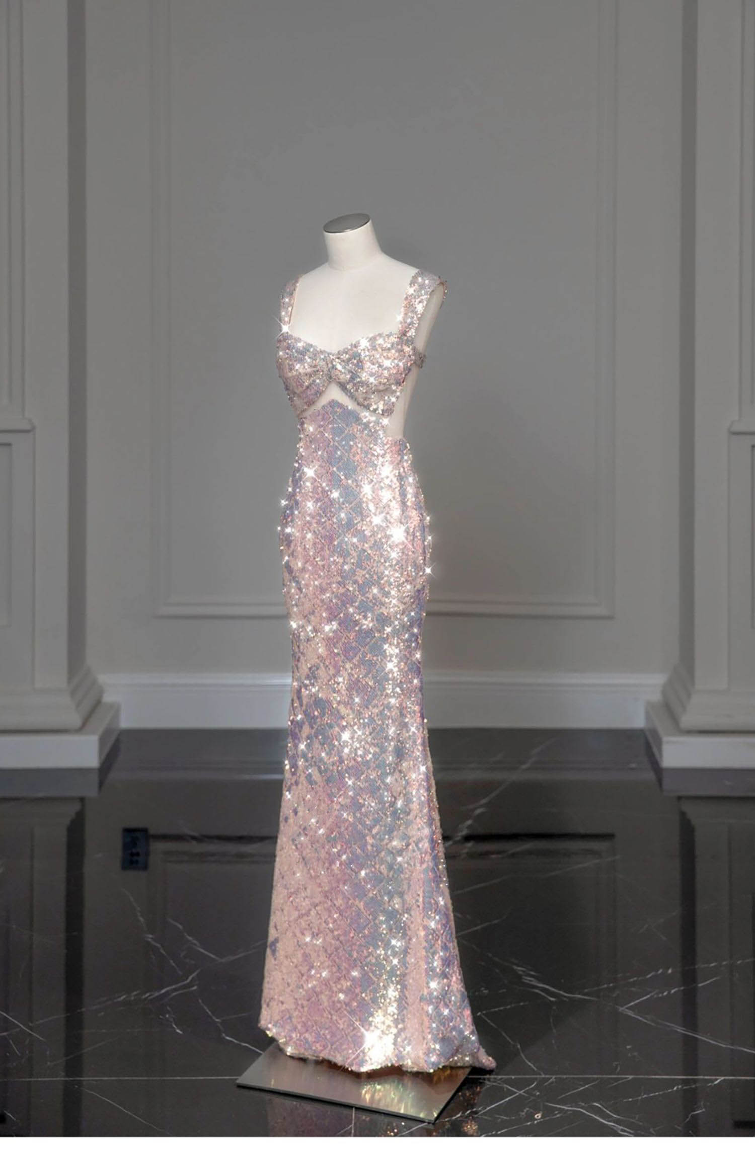 Mermaid Tail Glitter Wedding Dress | ZAKAPOP