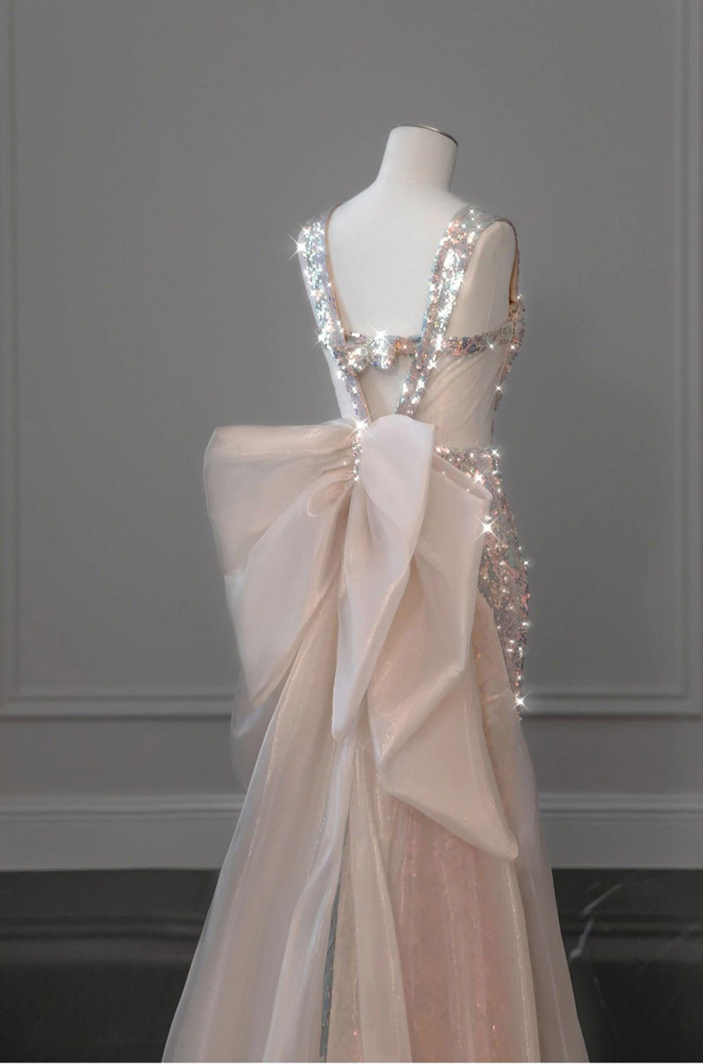 Mermaid Tail Glitter Wedding Dress | ZAKAPOP