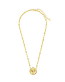 Bold CZ Zodiac Link Pendant Necklace