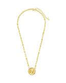 Bold CZ Zodiac Link Pendant Necklace