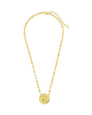 Bold CZ Zodiac Link Pendant Necklace