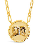 Bold CZ Zodiac Link Pendant Necklace