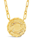 Bold CZ Zodiac Link Pendant Necklace