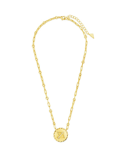 Bold CZ Zodiac Link Pendant Necklace
