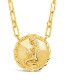 Bold CZ Zodiac Link Pendant Necklace