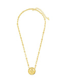 Bold CZ Zodiac Link Pendant Necklace