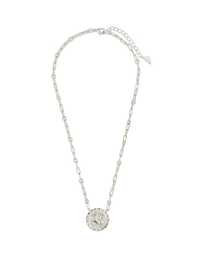 Bold CZ Zodiac Link Pendant Necklace