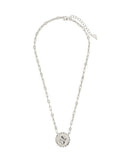 Bold CZ Zodiac Link Pendant Necklace