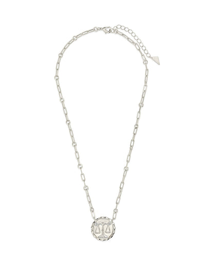 Bold CZ Zodiac Link Pendant Necklace