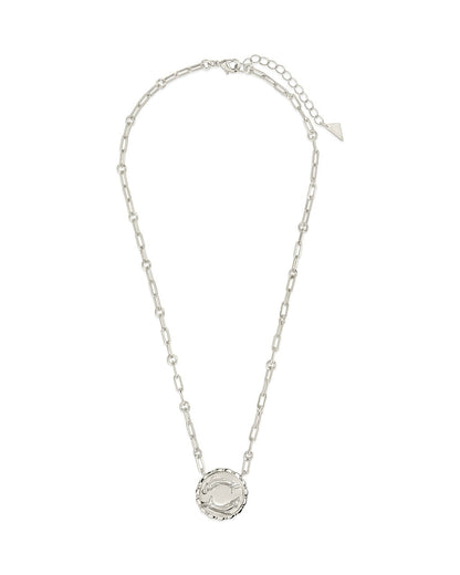 Bold CZ Zodiac Link Pendant Necklace