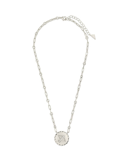 Bold CZ Zodiac Link Pendant Necklace