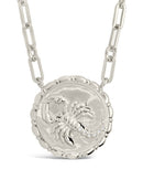 Bold CZ Zodiac Link Pendant Necklace