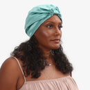 Organic Silk Hair Bonnet Jade Green